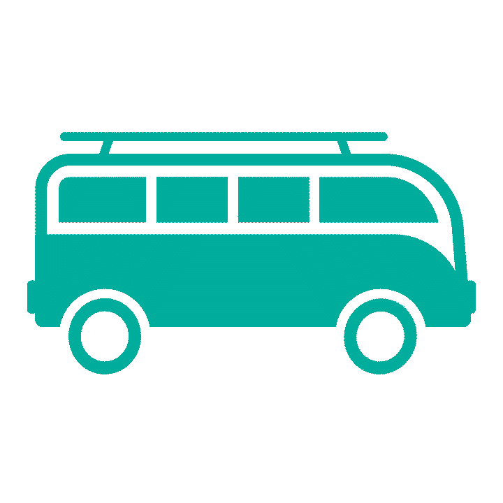 Teal Bus Icon