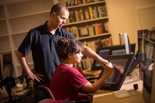 Scott Anderson, associate professor of art, and Briana Stanley Scott Anderson, associate professor of art, and Briana Stanley