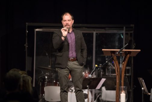 Author James K. A. Smith spoke in chapel