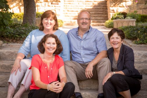 Education faculty and staff: Heather Bergthold, Andrew Mullen (back), Michelle Hughes and Jane Wilson (front)