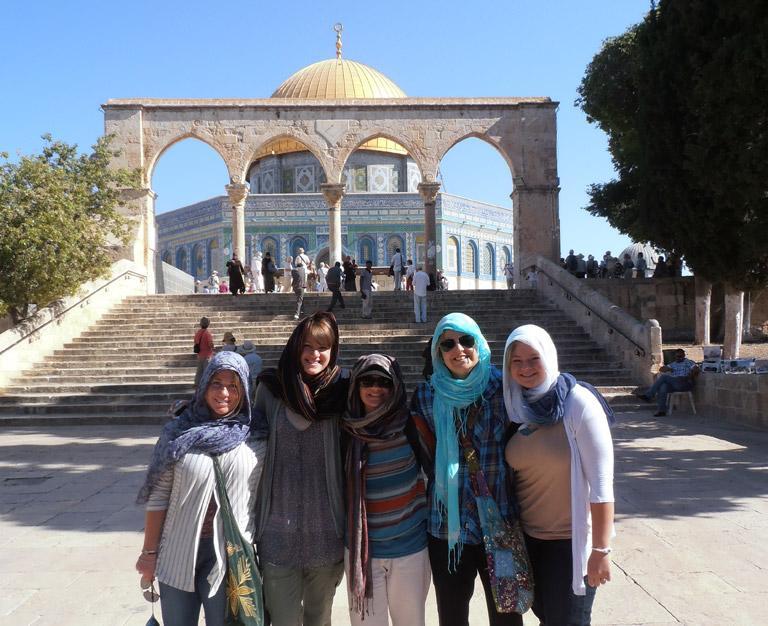 Women at Dome of the Rock in Jerusalem