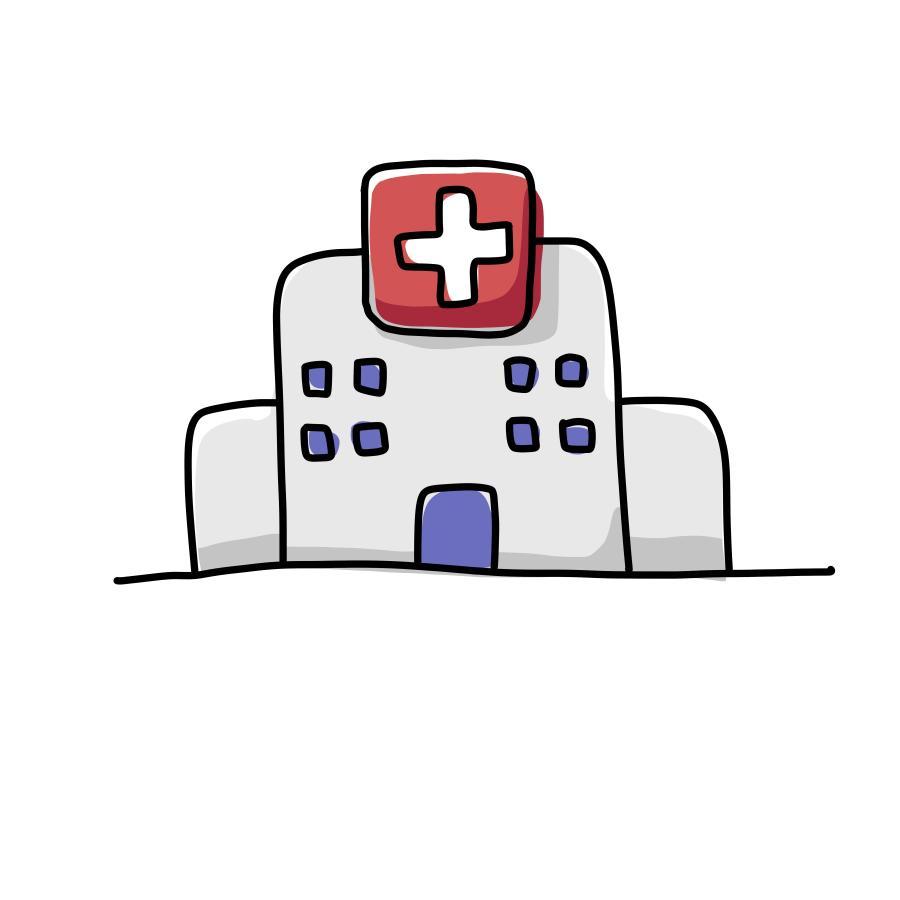 Illustration of a hospital